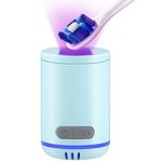 Toothbrush Sanitizer and Holder, UV Toothbrush Sterilizer Covers with UV Light and Holder Rechargeable Portable Toothbrush Cleaner Case, Suitable for Home & Travel(Blue)