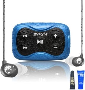 100% Waterproof SYRYN 2 Swimbuds Flip Bundle for Swimming with Music | 8 GB (2,000 Songs or 138 Hours of Audio) | Drag and Drop MP3, AAC, M4a, FLAC Using PC or Mac | No Spotify or Other Streaming