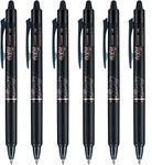 Pilot FriXion Clicker pen 1.0mm, Erasable Gel Pens, Bold Point, 6 pack (Black)