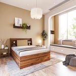 Wakefit Bed | 1 Yr Warranty | Bed Queen Size, Storage Box & Foam-Cushioned Upholstery Headboard, Density: 680–750 kg/m³, Termite & Borer Resistant, Fits Mattresses Up to 8 Inches(Leo 78 x 60 - CW)