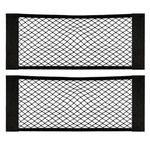 Black Magic Adhesive Mesh Cargo Net Elastic String Net Mesh Net Pouch, Car Back Rear Trunk Seat Mesh Net for Car/Truck/Trunk(2 Pack) -23.6 X 10in(60 X 25cm)