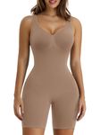 SHAPERX Women's Shaping Bodysuits Tummy Control Shapewear Seamless Body Suit Shorts Sculpting Full Body Shaper, UK-SZ5310-Sienna-XXS/XS