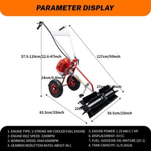 Petrol Garden Sweeper 43cc – Powerful Outdoor Leaf & Debris Cleaner