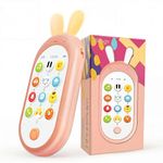 1 Year Old Girl Toys, Richgv Baby Pretend Phone Baby Toys 6 to 12 Months with Soft Colour Changing Light, Various musics Sounds, Interactive Sensory Toys Birthday Gift for Infant Baby Girls 6 Months+