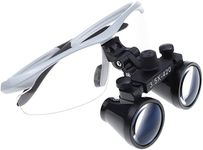 3.5X Binocular Ultralight Loupe Surgery Surgical Magnifier Medical Operation Loupe Glasses for Surgery Angle Adjustable (Silver)