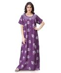 EliteZilla Nighty| Nighty for Women| Nighties Women| Cotton Nighty for Women| Nighty for Women Cotton| Women Nighty| Maxi Dress for Women| Night Gown for Women Cotton| Alpine Fabric| Onion Pink|