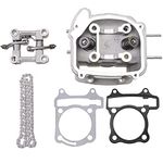 WOOSTAR 63mm Big Bore Cylinder Head with Rocker Arm Assembly 94 Chain Gaskets Replacement for 4 Stroke GY6 150cc 180cc 200cc 250cc ATV Dirt Pit Bike Scooter Go Kart