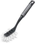 Addis 517698 ComfiGrip Washing Up Dish Brush with Scraper, Metallic Graphite, 6 x 8 x 30 cm