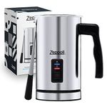 Zeppoli Milk Frother and Warmer - Electric Milk Steamer and Heater Automatic | Great as a Latte Frother and Cappuccino Maker for Coffee,Oat Milk and Hot Chocolate | Mousseur a lait Foamer with Scraper