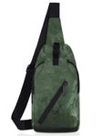 WildHorn Sling Crossbody Bag for Men, Stylish Chest Shoulder Bag for Men & Women, Adjustable Strap for Commuting Travel Outdoor Activities (Green Camouflage)