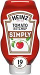 Heinz Simply Tomato Ketchup with No Artificial Sweeteners, 19 oz Bottle