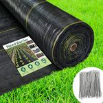 KANAGAWA 4ftx300ft Premium Weed Barrier Landscape Fabric Heavy Duty 3.5OZ, Woven Weed Control Fabric, Good Permeability for Weed Block Gardening Mat, Driveway Fabric, Landscaping Fabric, Ground Cover