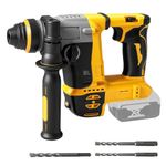 FormiPow SDS-Plus Rotary Hammer Drill for Dewalt 20V Battery, 3J Impact Brushless Hammer Drill with 2 Mode Operation, 360° Rotating Cordless Hammer Drills with 3 PCS Drill & Chisel Set (No Battery)
