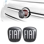 Fiat 14186A 3D Sticker, Black Logo Replacement for Fiat 500, 2 Pieces, Front and Rear