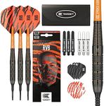 TARGET Darts Raymond Van Barneveld RVB 18G Brass Soft Tip Darts Set - with Extra Accessories Gift Pack