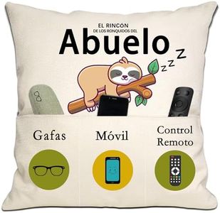 Divertido Regalo de Abuelo de Nieta Nieto el rincón de los ronquidos del Abuelo Funda de Cojín 18x18 Pulgadas con 3 Bolsillos Regalo de Cumpleaños Regalo del Día del Padre (Abuelo)
