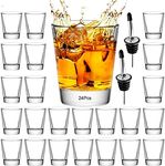 Shot Glasses Set of 24-60ml Clear Shot Glass with Heavy Base Shot Glasses Bulk for Whiskey, Tequila, Vodka, Liqueur, Bars