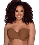 Curvy Kate Women's Luxe Strapless Bra, Opaque, Brown (Caramel Caramel), (Size:36DD)