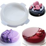 UG LAND INDIA 1 Set Circular Eclipse Silicone Cake Mold Entremet Mousse Chiffon Cake Ice Cream Chiffon Baking Pan Accessories Baking Tools,Chocolate Mousse Dessert Mould