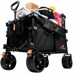 Voyager Heavy duty Camping Wagon 200L - Compact Folding Utility Trolley with All Terrain Wheels - 150kg Weight Capacity - Portable Collapsible Cart for Camping, Festivals, Beach & Outdoor Use