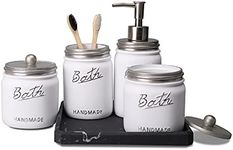 Mason Jar Bathroom Accessories Set 