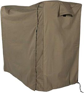 Sunnydaze 5-Foot Firewood Log Rack Cover - Weather-Resistant Outdoor Heavy-Duty Polyester with PVC Backing - Khaki