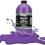 Pouring Masters Plum Crazy Purple Metallic Pearl Acrylic Ready to Pour Pouring Paint – Premium 32-Ounce Pre-Mixed Water-Based - for Canvas, Wood, Paper, Crafts, Tile, Rocks and More