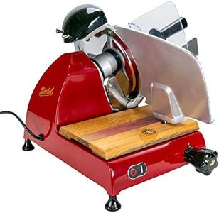 Berkel Red Line 250 rot Profi Aufschnittmaschine + Einlegebrett aus alten Wein Fassholz - Sonderangebot statt 1179,-