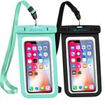 Universal Waterproof Phone Case, 2 Pack IPX8 Water Proof Phone Pouch Underwater Dry Bag with Lanyard for iPhone 15 14 13 Pro Max Plus SE Galaxy S24 S23 Google Pixel up to 7.5 Inch for Beach Travel