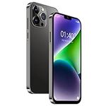 i15Pro Max 4G Dual SIM Smartphone, 2GB RAM Mobile Phones, 16GB ROM/SD 128GB, 4300mAh Battery, 6.6 inch Display, Android 10, Dual 8MP Camera, Face ID, GPS, FM, Bluetooth (i15Pro Max-Black)