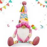 Lovinland Happy Birthday Gifts for Women, Funny Happy Birthday Gnomes Gifts for Women Best Friends Mom Mother Her Sister Happy Birthday Gift Ideas Birthday Decor Decorations (Happy Birthday-Plush)