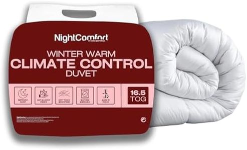 Night Comfort Winter Warms Feels Like Down Winter 16.5 Tog Double Duvet - Hypoallergenic Breathable Microfibre Cover with Heavyweight Hollowfibre Filling Bedding Quilt - (White, 200x200cm)