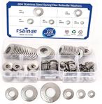 220PCS Metric M3 to M10 304 Stainless Steel Conical knurled Spring Washer Belleville Washer Assortment Kit