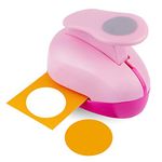 BearBoss 2 Inch Circle Punch, Hole Punch Shapes, Paper Punch Set for Scrapbooking Festival Paper Greeting Card DIY Albums Photos (Pink)