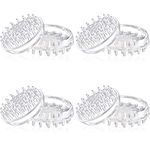 Jetec 8 Pieces Carpet Protectors Spiked Caster Cups Round Furniture Caster Cups Spiked Furniture Cup Spiked Furniture Cup for Sofas, Tables, Chairs, Furniture