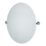 Gatco 4359LG Charlotte Large Oval Wall Mirror, Chrome