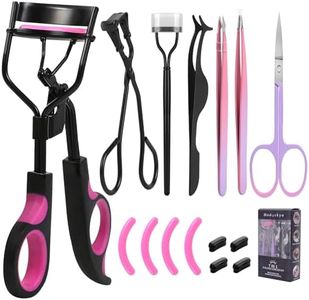 Eyelash Curler Kit, Moduskye 7 in 1 Eyelashes Curler with Replacement Refill Pads, Partial Lash Curler Eyes Makeup Tools Long-Lasting Natural Lashes