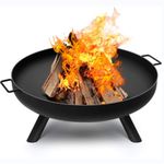 Garden Mile Outdoor Fire Pit, Garden Patio Heater Charcoal Log wood Burner for BBQ Camping Picnic Patio Steel Fire Bowl 58cm