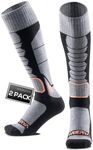 WEIERYA Ski Socks Mens 2 Pack Perfo