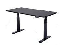 ApexDesk FX60BLK Flex Series 60" Electric Height Adjustable Standing Desk with Memory Preset Controller Top, Black Frame