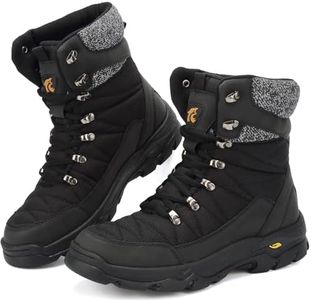 Lvptsh Stivali da Neve Uomo Donna Scarpe Invernali Stivaletti Fodera Caldi Impermeabile Antiscivolo Scarponi Trekking Stringate,Nero,EU43