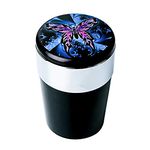 Car Ashtray, Portable Smokeless Ashtray Cup Cigar Garbage Container with Lid and Blue LED Light