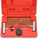 Tooluxe 50002L -35 Piece Tire Repair Universal Heavy Duty Tire Repair Kit with Plugs, Fix A Flat Tire Repair Kit, Ideal for Tires on Cars, Trucks, Motorcycles, ATV Roadside Emergency, Tire Plug Kit