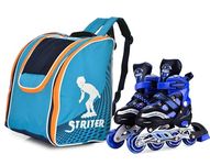 Striter Skates Kit Inline Bag Waterproof Heavy Duty - Use for Skates/Safety Kit/Halmet (Blue) (Bag Only/Colors of Bag May Vary) (Without Skates) (Sky Blue)