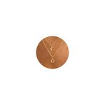 Txdvbls Dainty Gold Necklace, Sun and Moon Necklace 14k Gold Plated Simple Gold Necklace with Sun Pendant for Women