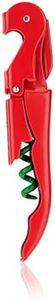 True TrueTap Double Hinged Waiter’s Corkscrew Holiday Bottle Opener with Foil Cutter, Wine Key, Red/Green