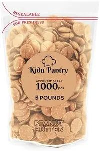 Kidu Pantry Melting Chocolate Wafers Bulk In Resealable Bag (Peanut Butter, 5 Pound)