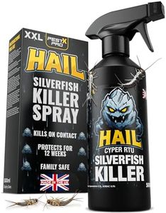 Pest X Pro Hail Silverfish Killer Spray 500ml (1 Pack) – Fast-Acting Cypermethrin Formula – Silverfish Spray for Home Use – Low Odour – Non-Staining – Long-Lasting Silver Fish Treatment