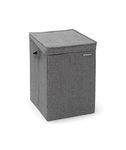 Brabantia - Stackble Laundry Box - Front And Top Opening - Space Efficient - Easy To Unload - Lightweight Grips - Large Opening Dirty Clothes - Pepper Black - 35L