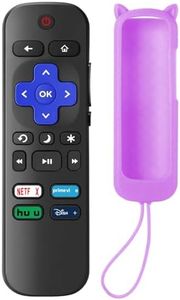 SOTATOO Replacement Remote Control for Roku TV with Purple Soft Silicone Case, Universal Remote for TCL Roku/Hisense Roku/Sharp Roku/Philips Roku/Onn Roku Series Smart TVs (Not for Roku Stick and Box)